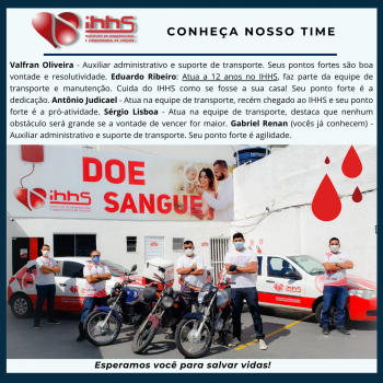 Nossa equipe de transporte e apoio ADM