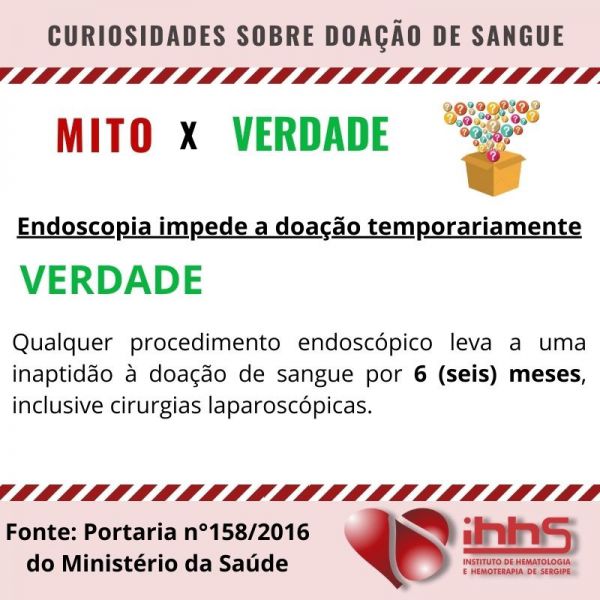 ENDOSCOPIA IMPEDE A DOAÇÃO?