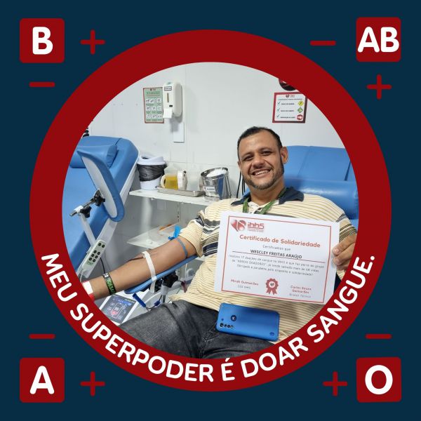 DOADOR HERÓI - 17 DOAÇÕES DE SANGUE