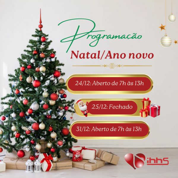 Programação de natal e ano novo