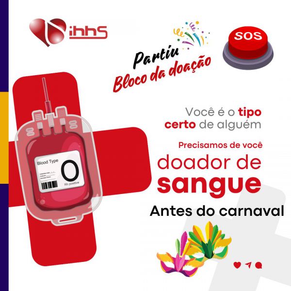 Doe sangue antes do carnaval