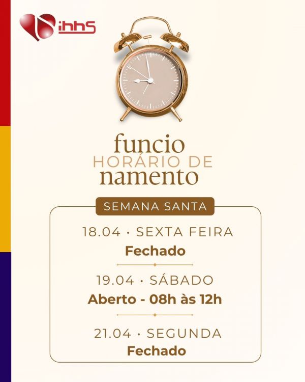 Funcionamento semana santa